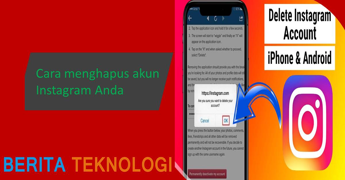 Cara Menghapus Akun Instagram Anda