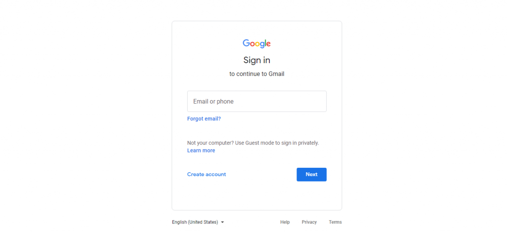 Langkah 1: Masuk/Login ke akun Google Anda