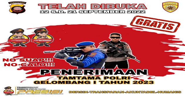 Pendaftaran Tamtama Polisi Akan Segera Dibuka, Berikut Syarat dan Situs Website Resminya