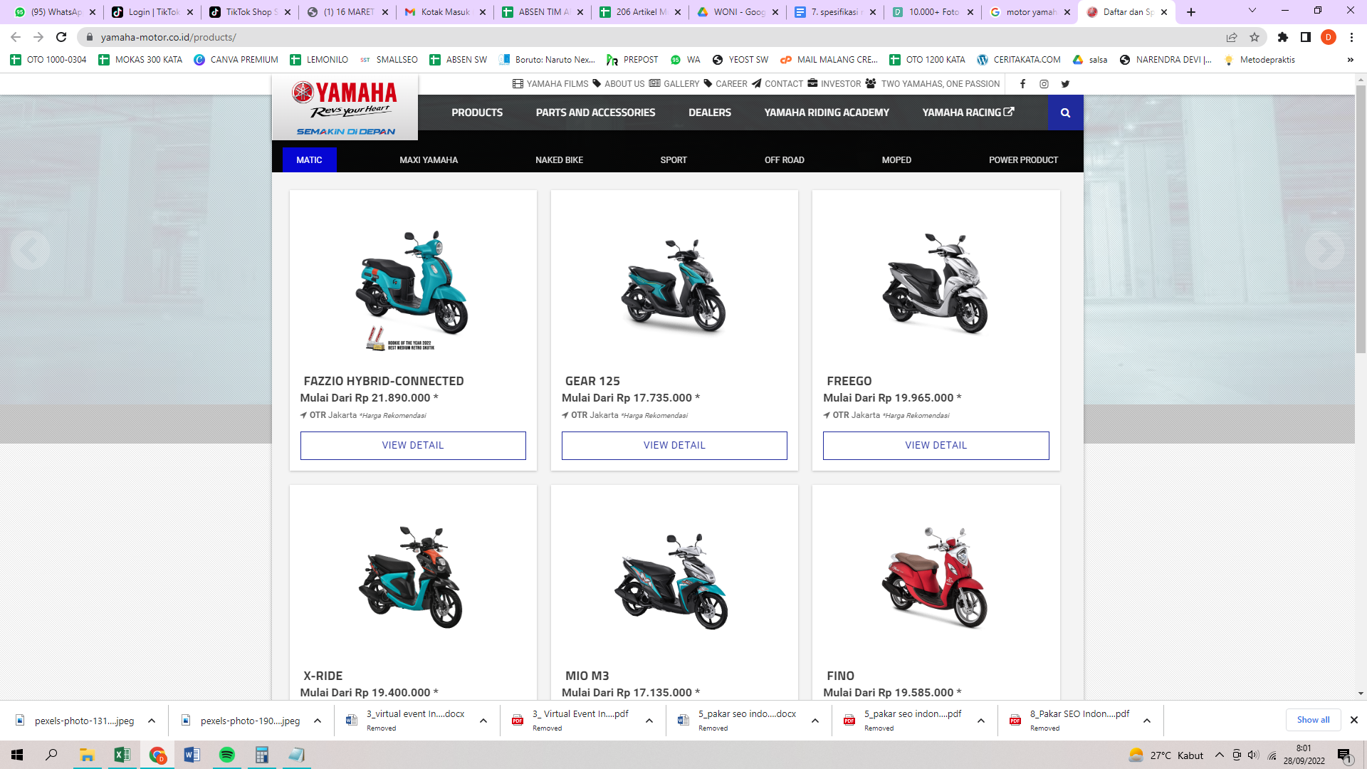 Spesifikasi motor listrik Yamaha