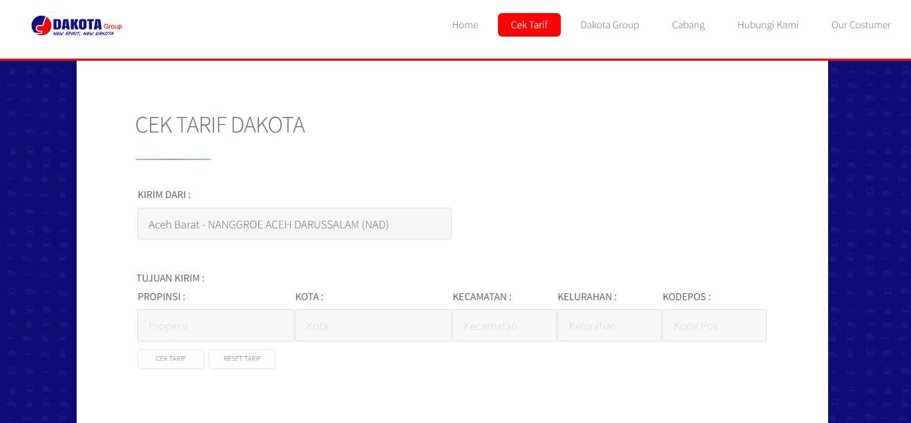 Cek Resi Dakota Cargo