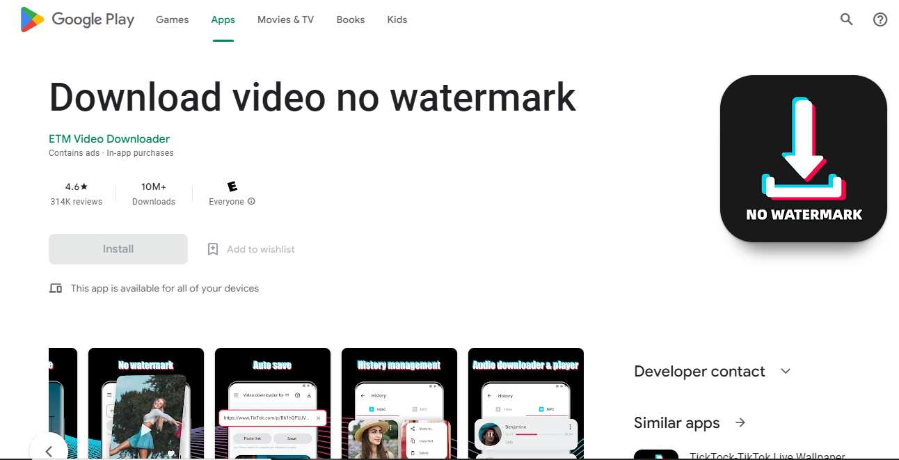 download video TikTok tanpa watermark