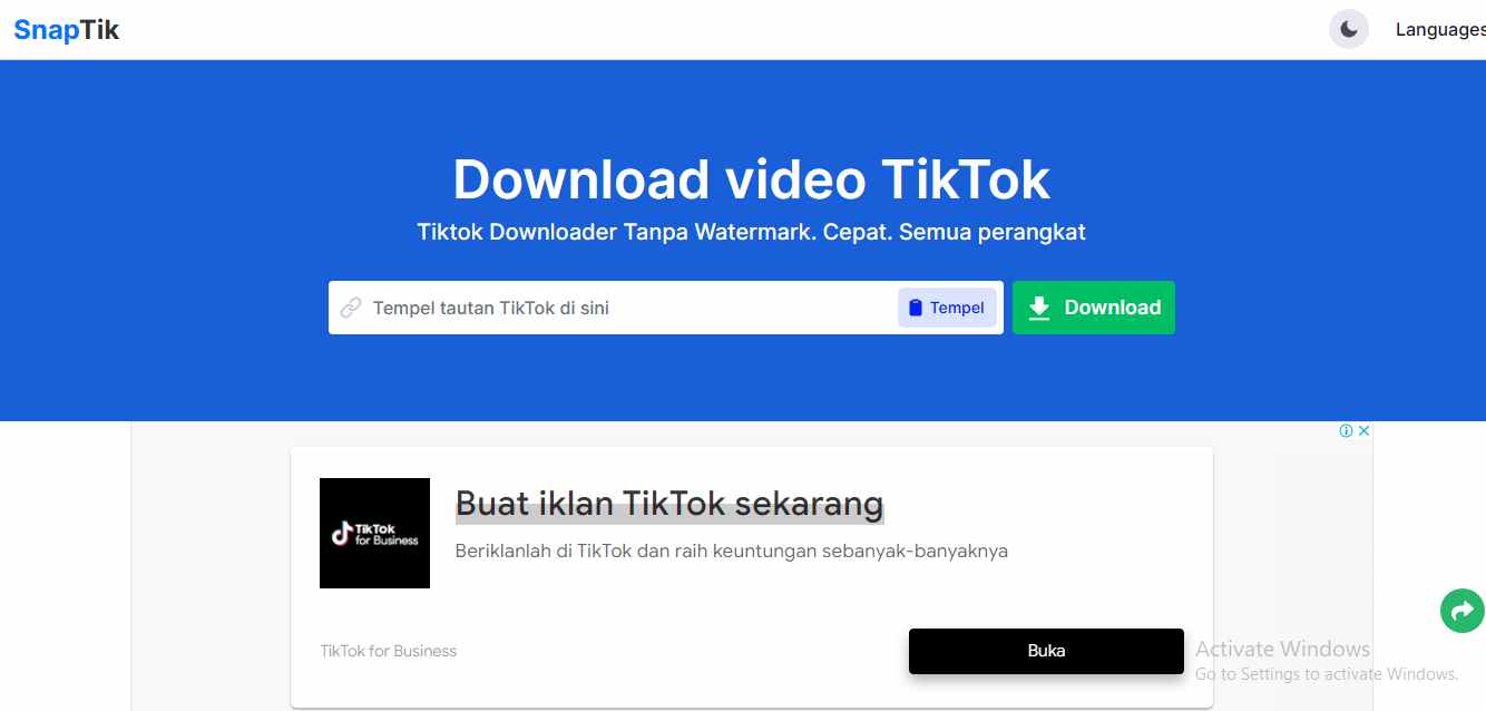 Panduan donwload TikTok