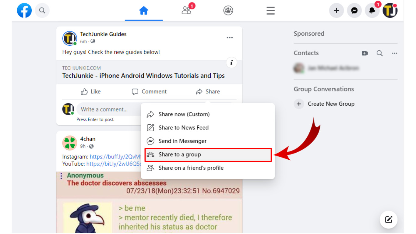 Cara Membagikan Kiriman Di Facebook