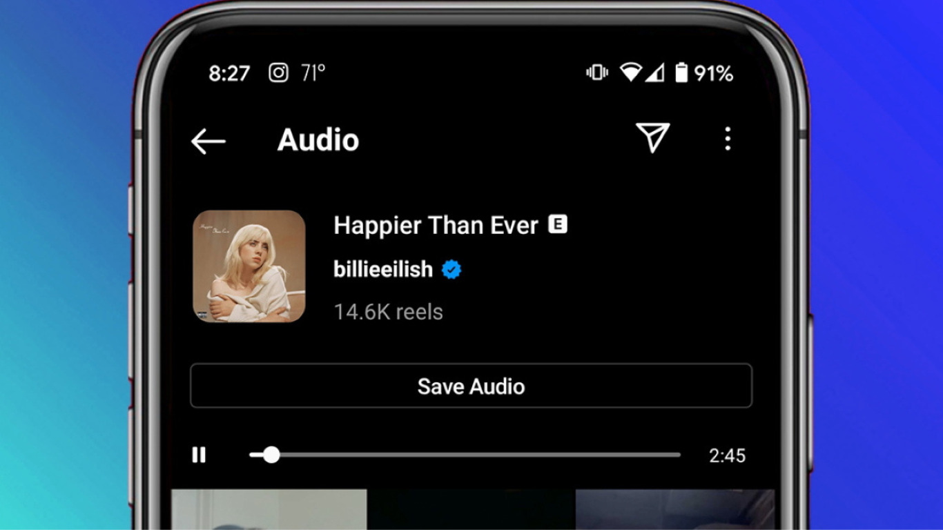 Cara Tambahkan Musik Lewat Tab Audio Instagram