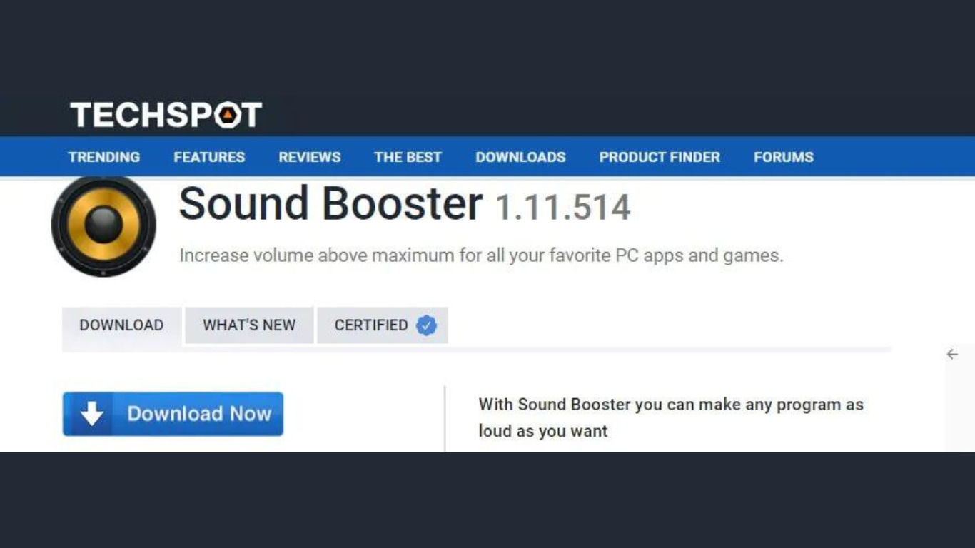 Techspot Sound Booster - Aplikasi Penguat Volume