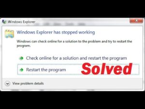 Windows Explorer has stopped working