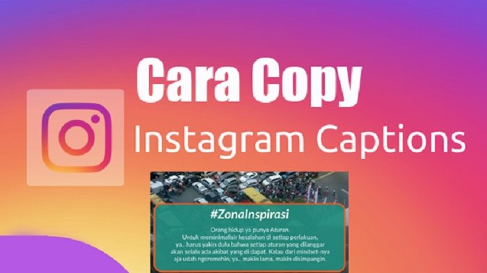 cara copy caption Instagram