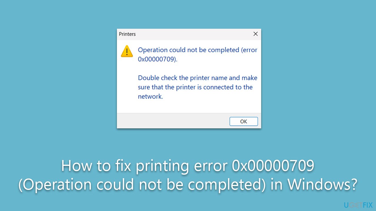 operation could not be completed printer